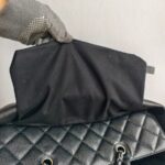 Chanel 2Way-bag Black Grained Calfskin with Silver Hardware #RRTE-1 - Image 28