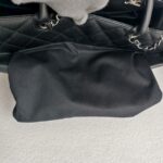 Chanel 2Way-bag Black Grained Calfskin with Silver Hardware #RRTE-1 - Image 29