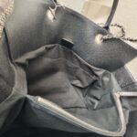Chanel 2Way-bag Black Grained Calfskin with Silver Hardware #RRTE-1 - Image 42