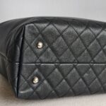 Chanel 2Way-bag Black Grained Calfskin with Silver Hardware #RRTE-1 - Image 10