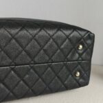 Chanel 2Way-bag Black Grained Calfskin with Silver Hardware #RRTE-1 - Image 11