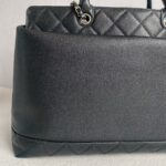 Chanel 2Way-bag Black Grained Calfskin with Silver Hardware #RRTE-1 - Image 6