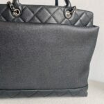 Chanel 2Way-bag Black Grained Calfskin with Silver Hardware #RRTE-1 - Image 7