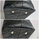 Chanel 2Way-bag Black Grained Calfskin with Silver Hardware #RRTE-1 - Image 12