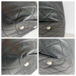 Chanel 2Way-bag Black Grained Calfskin with Silver Hardware #RRTE-1 - Image 13