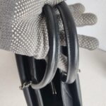 Chanel 2Way-bag Black Grained Calfskin with Silver Hardware #RRTE-1 - Image 17