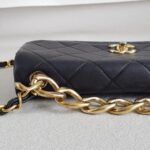 Chanel 2way Flap Bag Black Lambskin with Gold Hardware #RRUS-1 - Image 11