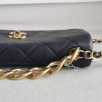 Chanel 2way Flap Bag Black Lambskin with Gold Hardware #RRUS-1 - Image 12