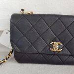 Chanel 2way Flap Bag Black Lambskin with Gold Hardware #RRUS-1 - Image 3