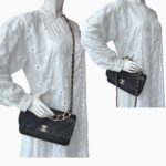 Chanel 2way Flap Bag Black Lambskin with Gold Hardware #RRUS-1 - Image 27