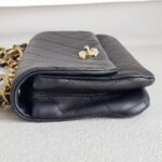 Chanel 2way Flap Bag Black Lambskin with Gold Hardware #RRUS-1 - Image 9