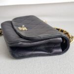 Chanel 2way Flap Bag Black Lambskin with Gold Hardware #RRUS-1 - Image 8