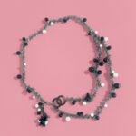 Chanel Belt Necklace Black and White Faux PearlsBeads #RTSK-13