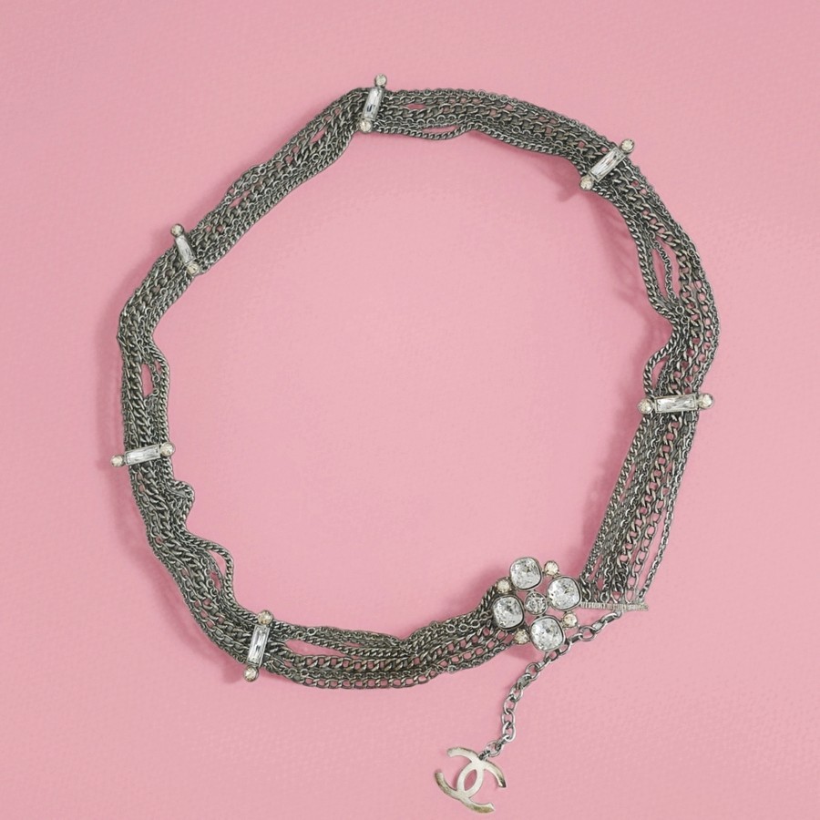 Chanel Belt Necklace Chain and Crystal #RTSK-12