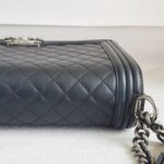 Chanel Boy Large 28cm Black Lambskin with Ruthenium Hardware #RROS-1 - Image 12