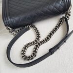 Chanel Boy Large 28cm Black Lambskin with Ruthenium Hardware #RROS-1 - Image 19
