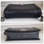 Chanel Boy Large 28cm Black Lambskin with Ruthenium Hardware #RROS-1 - Image 15
