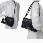 Chanel Boy Large 28cm Black Lambskin with Ruthenium Hardware #RROS-1 - Image 30