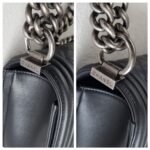 Chanel Boy Large 28cm Black Lambskin with Ruthenium Hardware #RROS-1 - Image 17