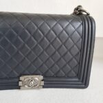 Chanel Boy Large 28cm Black Lambskin with Ruthenium Hardware #RROS-1 - Image 4