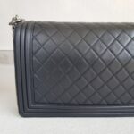 Chanel Boy Large 28cm Black Lambskin with Ruthenium Hardware #RROS-1 - Image 5