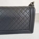 Chanel Boy Large 28cm Black Lambskin with Ruthenium Hardware #RROS-1 - Image 6
