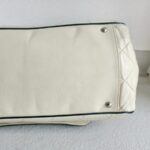 Chanel East West Accordion Flap Bag Cream Calfskin with Silver Hardware #RRER-8 - Image 13
