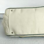 Chanel East West Accordion Flap Bag Cream Calfskin with Silver Hardware #RRER-8 - Image 12