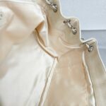Chanel East West Accordion Flap Bag Cream Calfskin with Silver Hardware #RRER-8 - Image 25