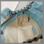 Chanel Flap Bag Light Blue Aged Calfskin with Ruthenium Hardware #RRSK-1 - Image 31