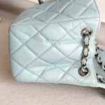 Chanel Flap Bag Light Blue Aged Calfskin with Ruthenium Hardware #RRSK-1 - Image 10