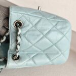 Chanel Flap Bag Light Blue Aged Calfskin with Ruthenium Hardware #RRSK-1 - Image 11