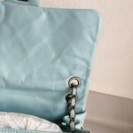 Chanel Flap Bag Light Blue Aged Calfskin with Ruthenium Hardware #RRSK-1 - Image 21