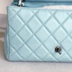 Chanel Flap Bag Light Blue Aged Calfskin with Ruthenium Hardware #RRSK-1 - Image 22