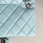 Chanel Flap Bag Light Blue Aged Calfskin with Ruthenium Hardware #RRSK-1 - Image 5