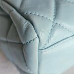 Chanel Flap Bag Light Blue Aged Calfskin with Ruthenium Hardware #RRSK-1 - Image 17