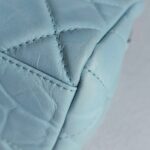 Chanel Flap Bag Light Blue Aged Calfskin with Ruthenium Hardware #RRSK-1 - Image 16