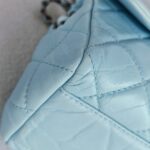 Chanel Flap Bag Light Blue Aged Calfskin with Ruthenium Hardware #RRSK-1 - Image 14