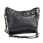 Chanel Gabrielle Large Black Aged Calfskin with Gold/Silver/Ruthenium Hardware #RSLY-1