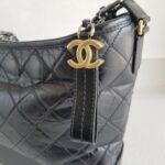 Chanel Gabrielle Large Black Aged Calfskin with Gold/Silver/Ruthenium Hardware #RSLY-1 - Image 10