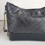 Chanel Gabrielle Large Black Aged Calfskin with Gold/Silver/Ruthenium Hardware #RSLY-1 - Image 3