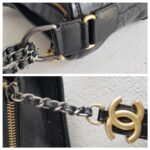 Chanel Gabrielle Large Black Aged Calfskin with Gold/Silver/Ruthenium Hardware #RSLY-1 - Image 23