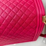 Chanel Large Boy 28cm Pink Grained Calfskin with Gold Hardware #RRTC-2 - Image 6