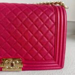 Chanel Large Boy 28cm Pink Grained Calfskin with Gold Hardware #RRTC-2 - Image 4