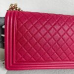 Chanel Large Boy 28cm Pink Grained Calfskin with Gold Hardware #RRTC-2 - Image 7