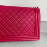 Chanel Large Boy 28cm Pink Grained Calfskin with Gold Hardware #RRTC-2 - Image 8