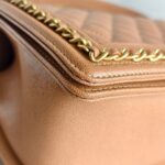 Chanel Medium Boy 25cm Brown Grained Calfskin with Gold Hardware #RRSC-1 - Image 14