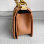 Chanel Medium Boy 25cm Brown Grained Calfskin with Gold Hardware #RRSC-1 - Image 9