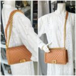 Chanel Medium Boy 25cm Brown Grained Calfskin with Gold Hardware #RRSC-1 - Image 32