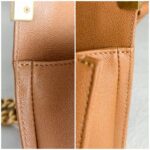 Chanel Medium Boy 25cm Brown Grained Calfskin with Gold Hardware #RRSC-1 - Image 24